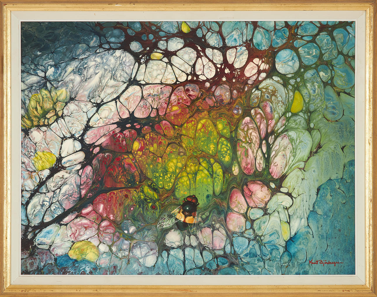 KURT BJÖRKEGREN. Rosenkavalier, oil on panel, signed.