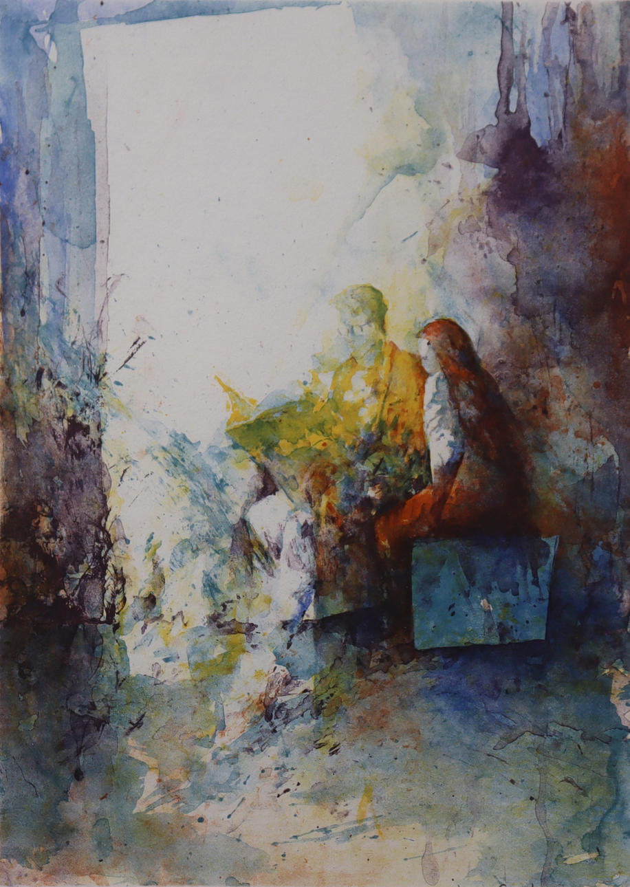 LARS EJE LARSSON, lithograph, figural composition.