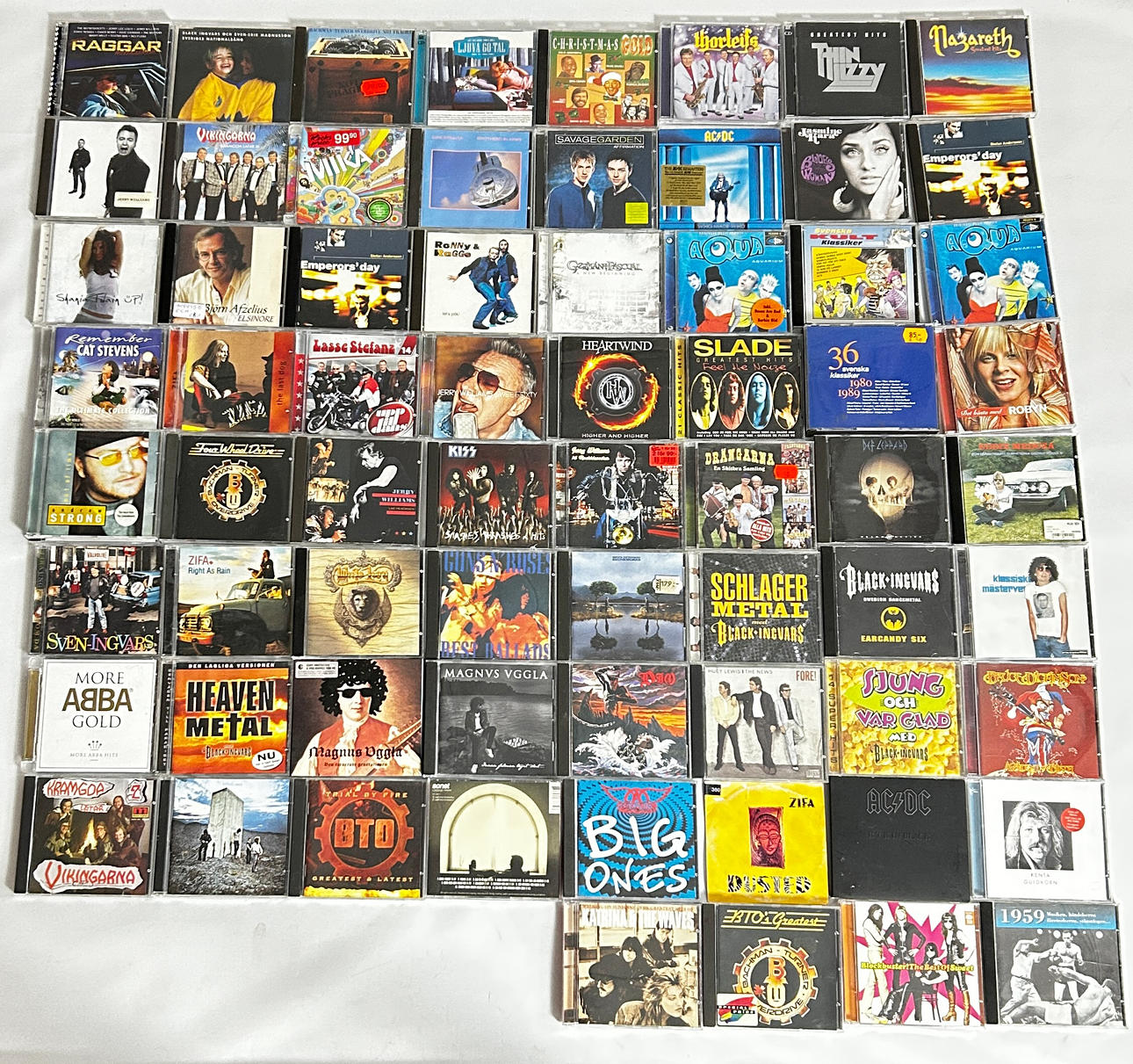 CDs, 68 pcs. Hard Rock/Pop/Dance Bands, etc.