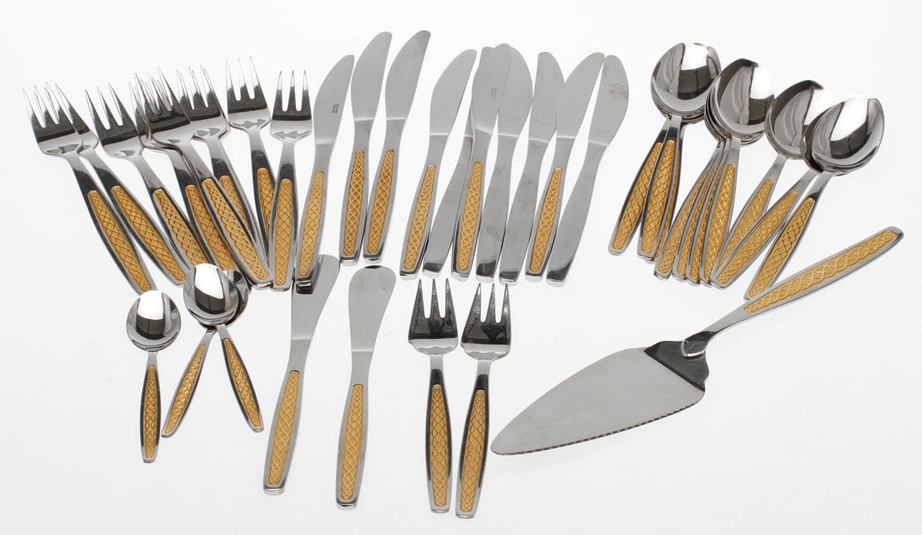 BESTICK, rostfritt, "Guldi", Nils Johan.