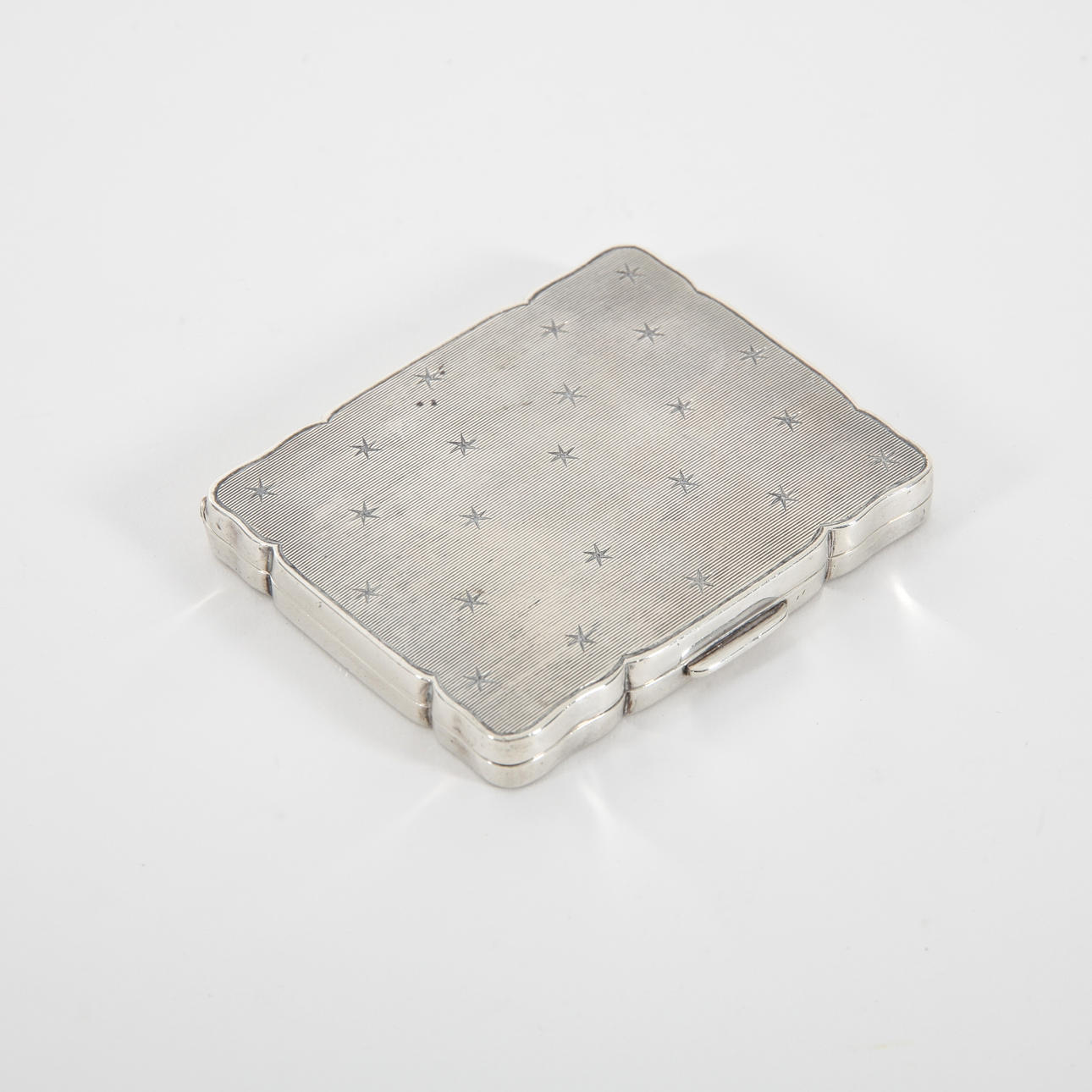 A cigarette case, sterling silver, second half of the 20th century.