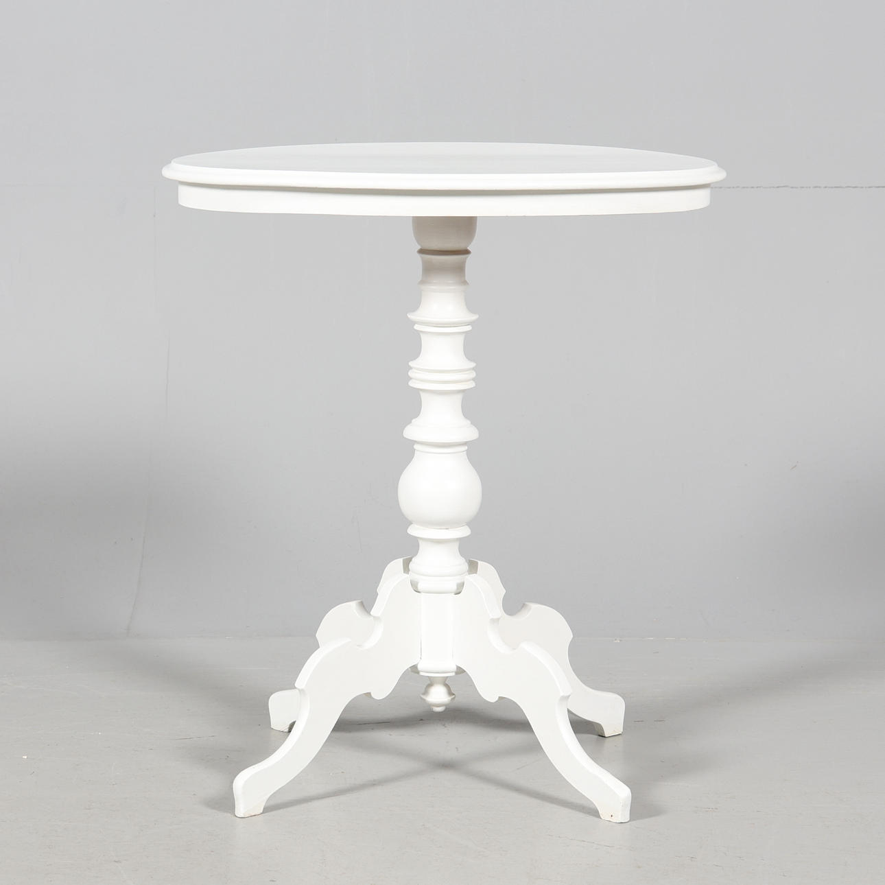 PILLAR TABLE, painted wood.