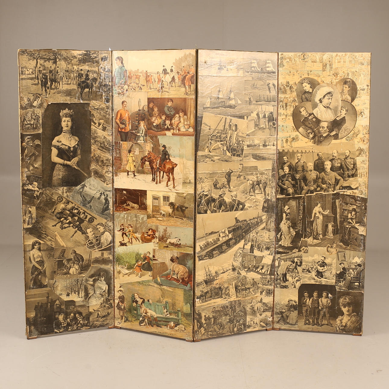 A folding screen, early 20th century.