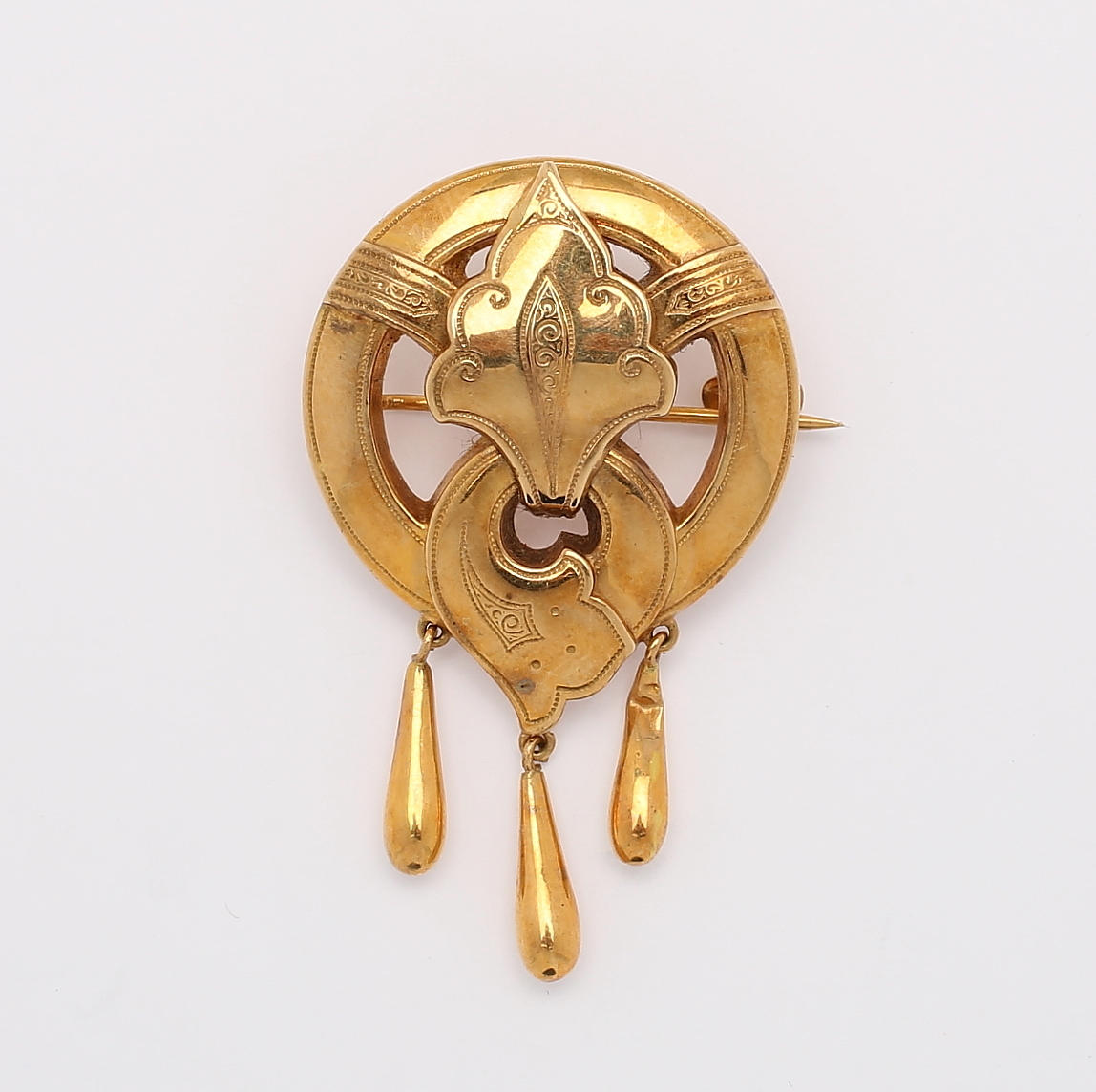 BROSCH, 18K guld. Vikt ca 4,6 g.