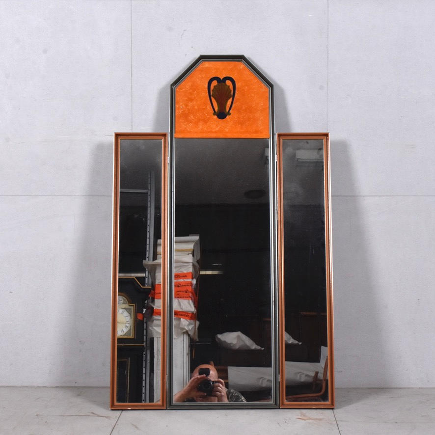 Wall mirror, painted wood, art décco, 1920s.