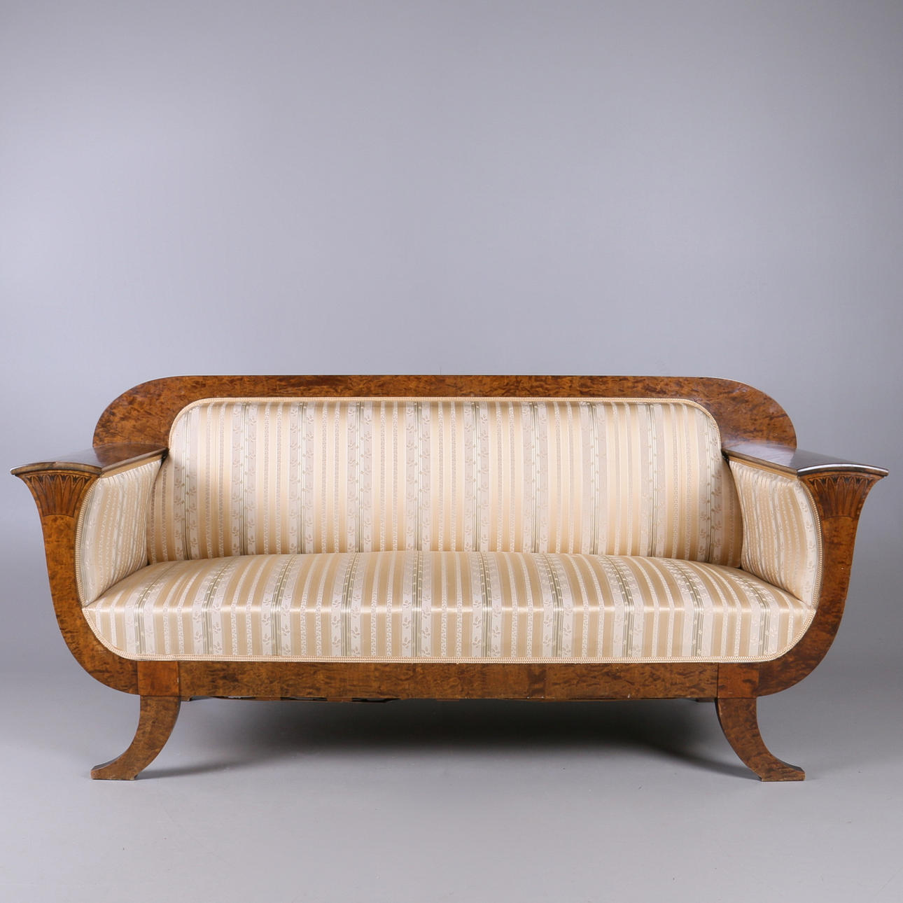 SOFFA, Karl Johan, bonad björk, 1800-tal.