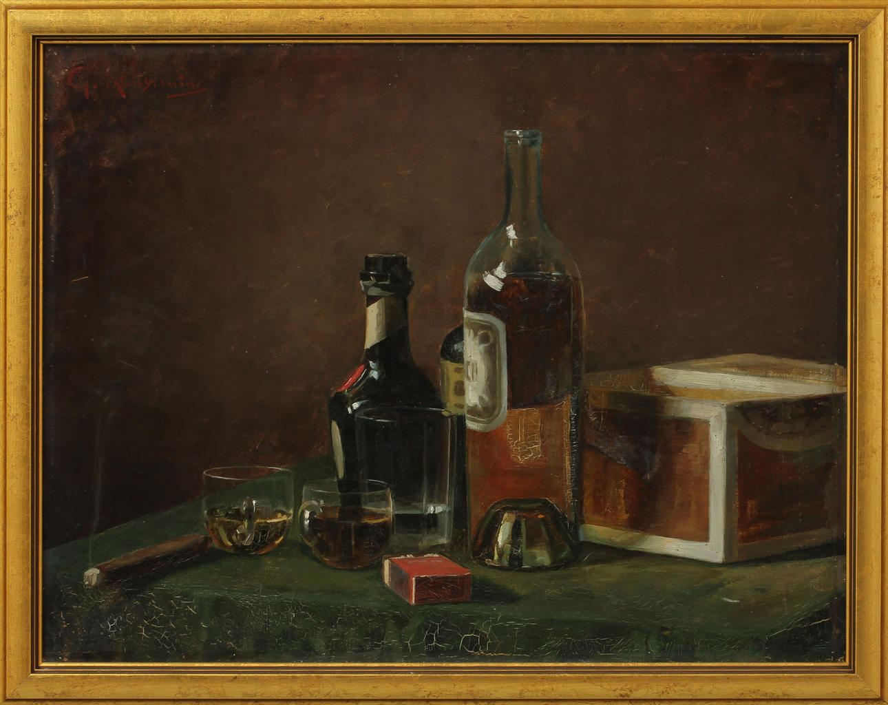 GOTTFRID KALLSTENIUS. stilleben, olja på duk, signerad.