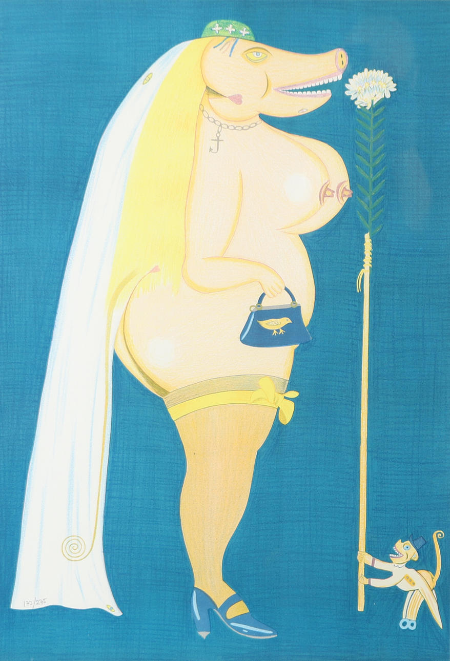 FRIEDRICH SCHRÖDER-SONNENSTERN. Composition, lithograph in colours, signed.