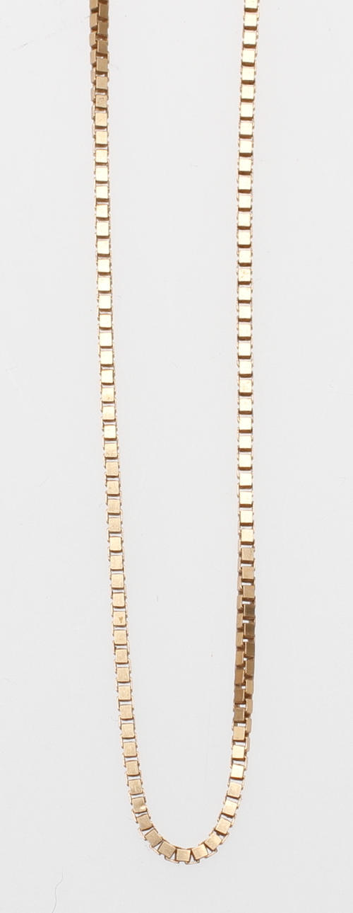 KEDJA, 18k guld, vikt ca 8,8 gr.