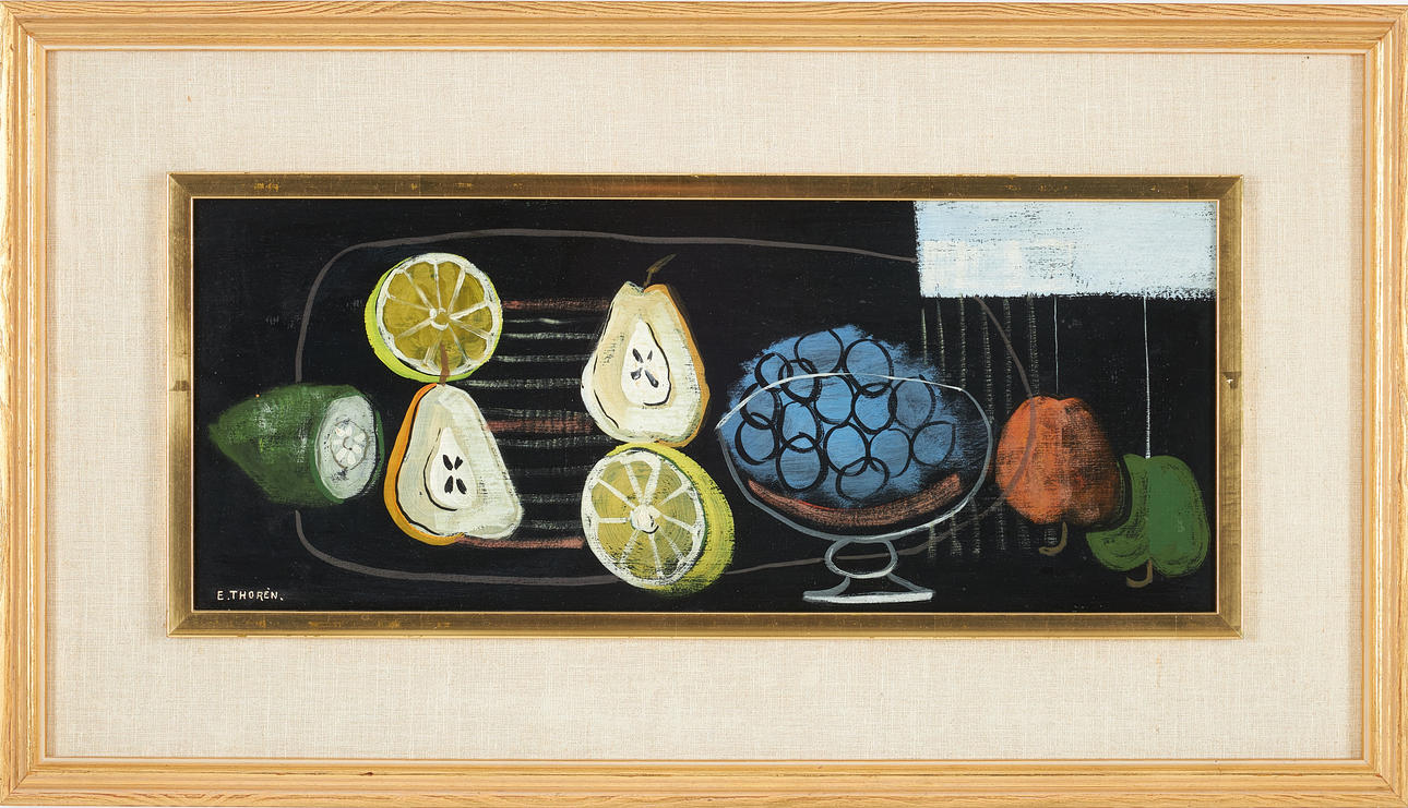ESAIAS THORÉN. Still life with kernel fruits.