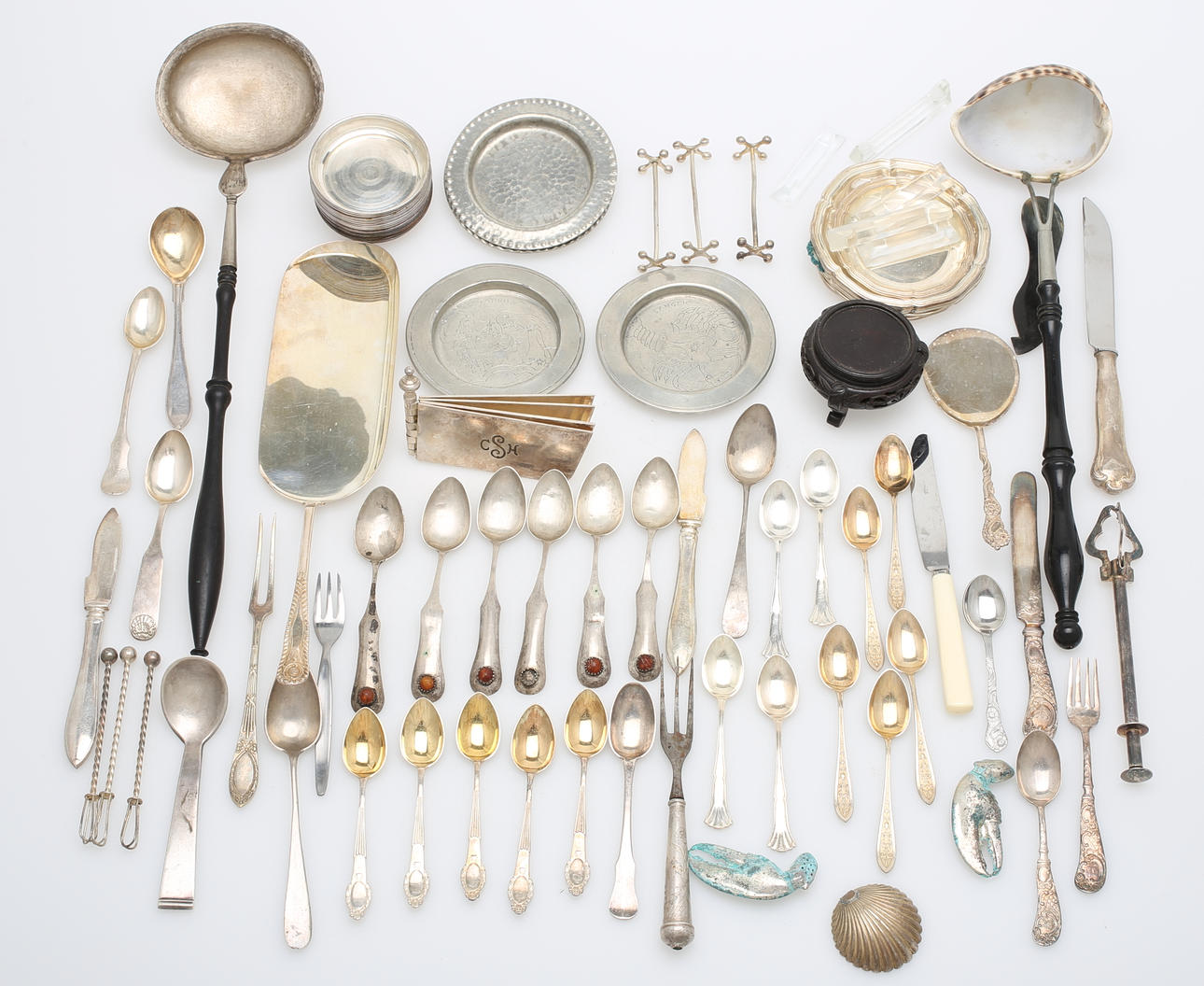 PARTI NYSILVER med mera, 1800- och 1900-tal.