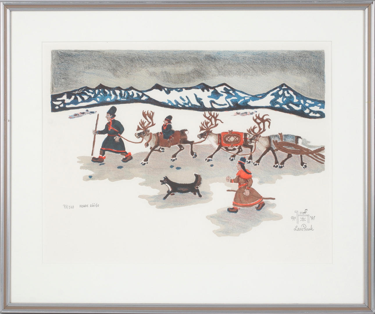 LARS PIRAK. “Noade ráido”, lithograph signed and numbered.