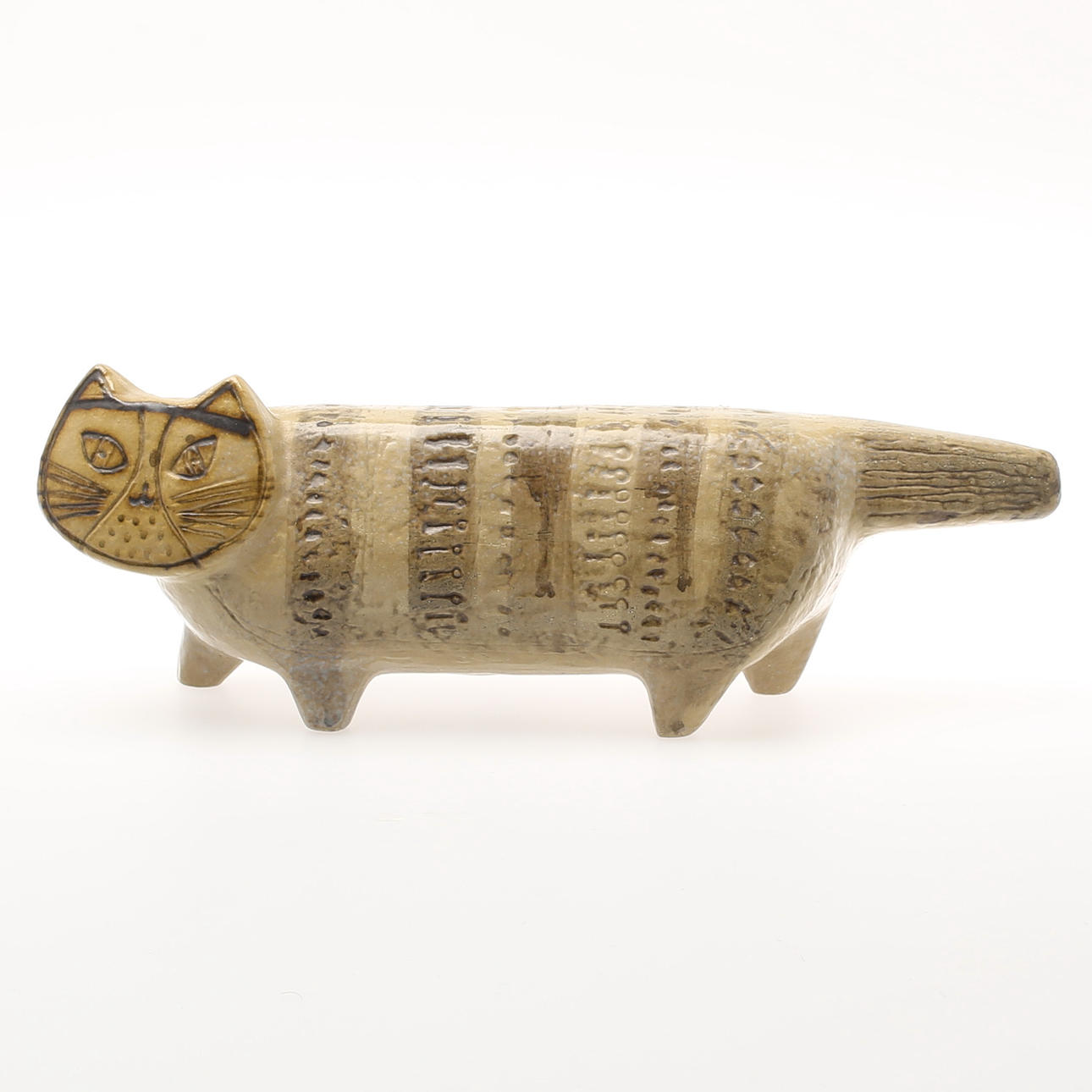 LISA LARSON. Katt, 33 cm, stengods, Gustavsberg. 1900-tal.