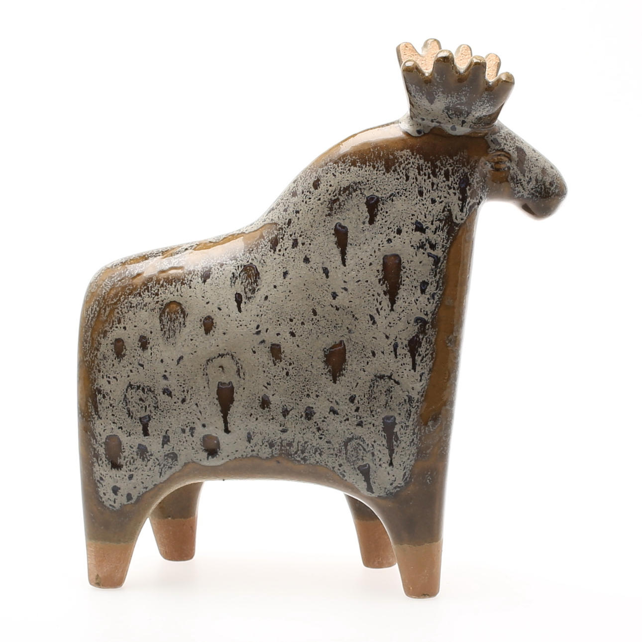 LISA LARSON. Figurin, älg, stengods, Gustavsberg.