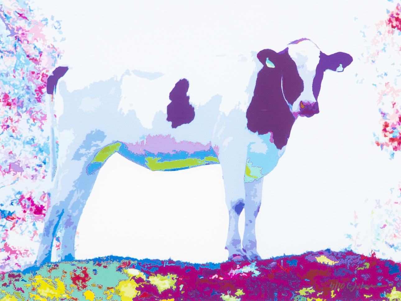 CATRIN JOHANSSON. "Countryside", färglitografi, signerad C. Johansson.