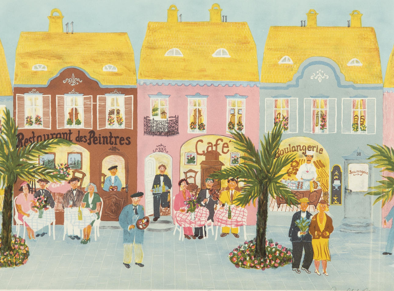 PER-OLOF OLSSON. "Mina drömmars Provance", färglitografi, signerad.