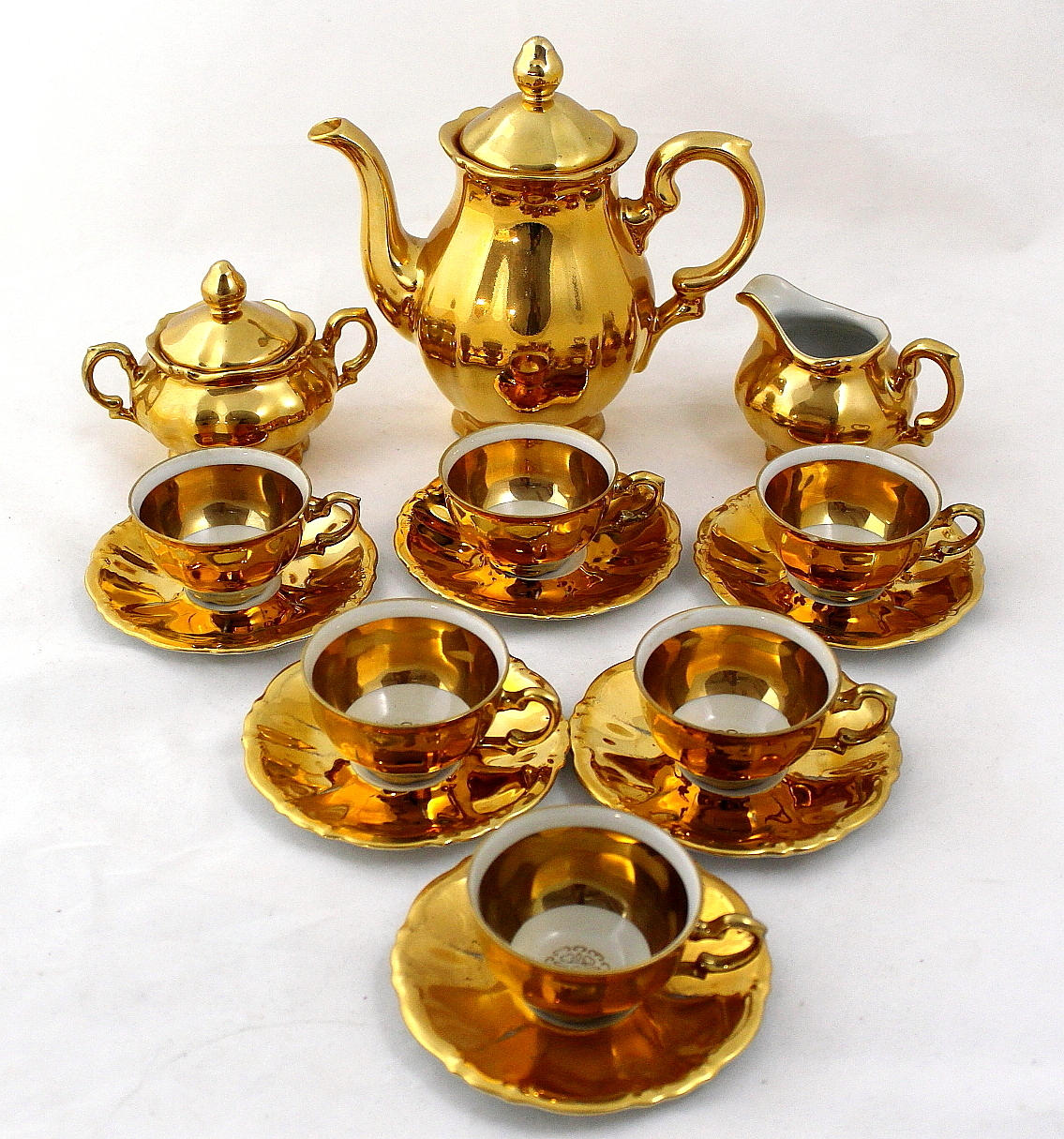 KAFFESERVIS, porslin, 15 delar Bavaria.