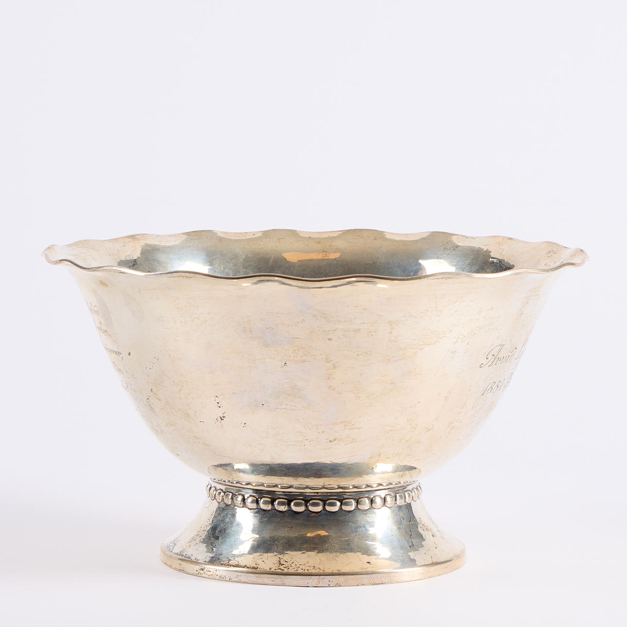 BOWL ON FOOT. It's silver. Uppsala.