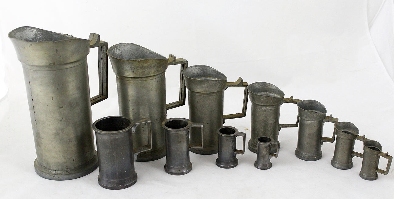 MÅTTSATS, 11 st, tenn.