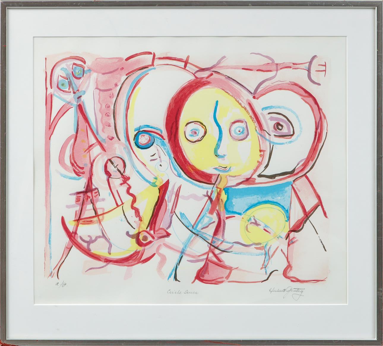 HERBERT GENTRY. “Circle series”, lithograph in colours, signed, a/p.