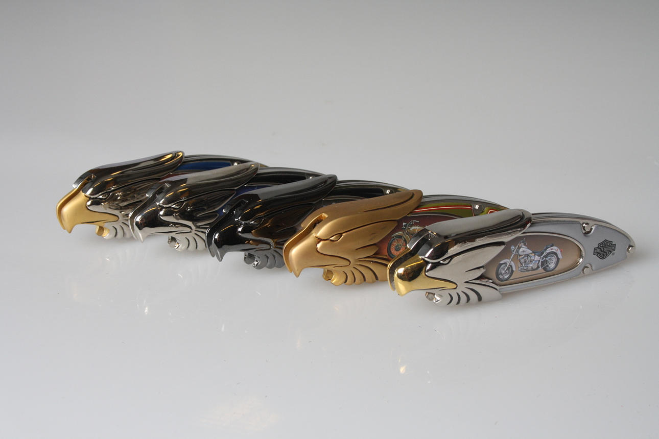 FÄLLKNIVAR, 5 st, Franklin Mint,Harley-Davidson.