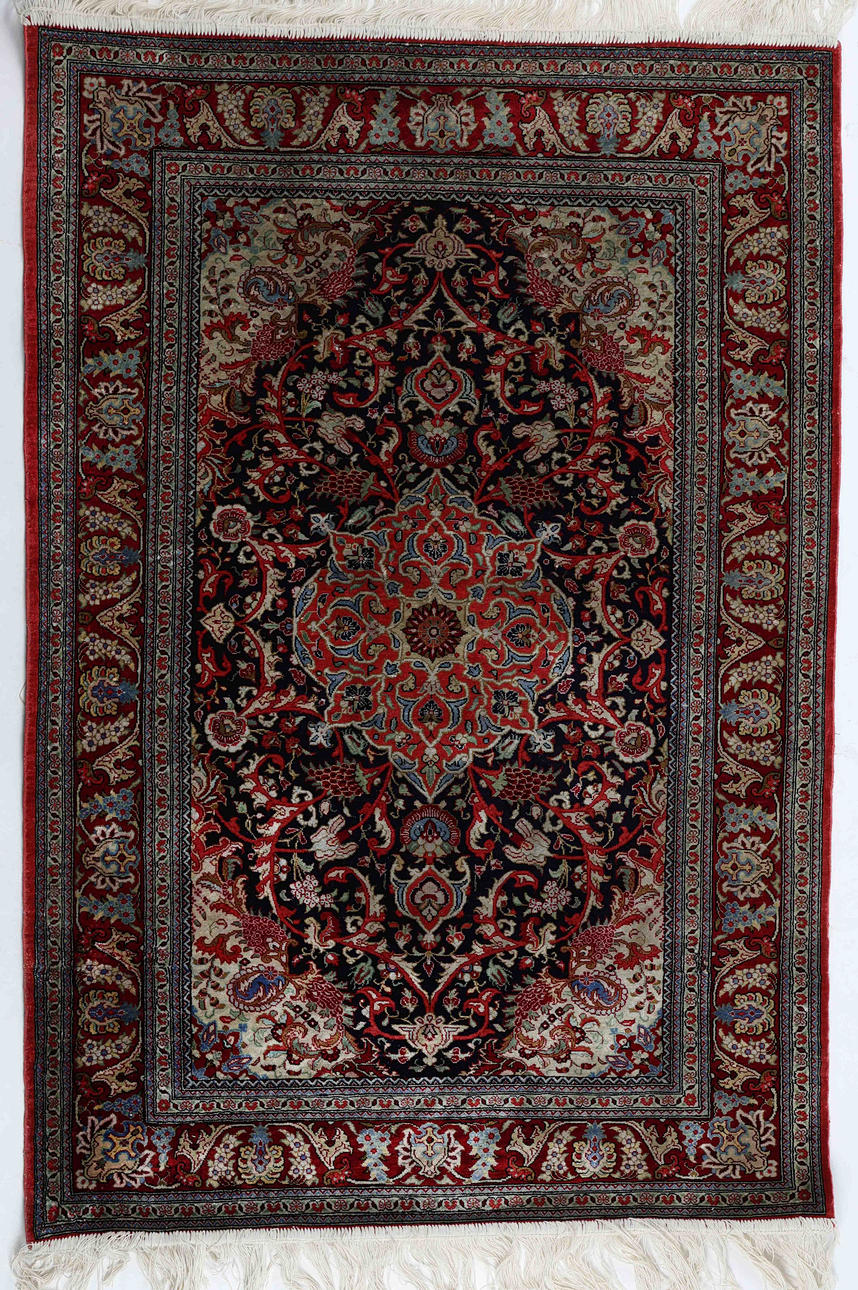 TÆPPE, orientalsk, silke, 119x81 cm.