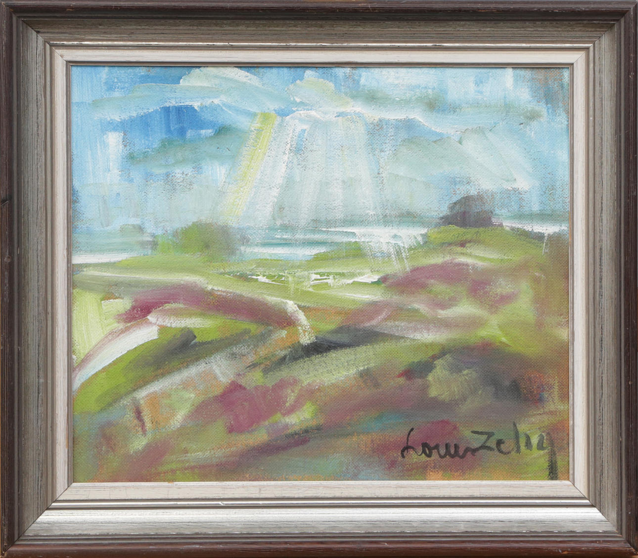 LOUIS ZELIG. OLJA, på pannå, signerad. Konst - Måleri - Auctionet