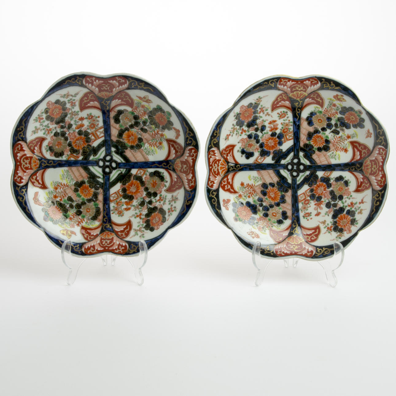FAT, 1 par, porslin, imari med förgyllningar, Japan, 1800/1900-tal.