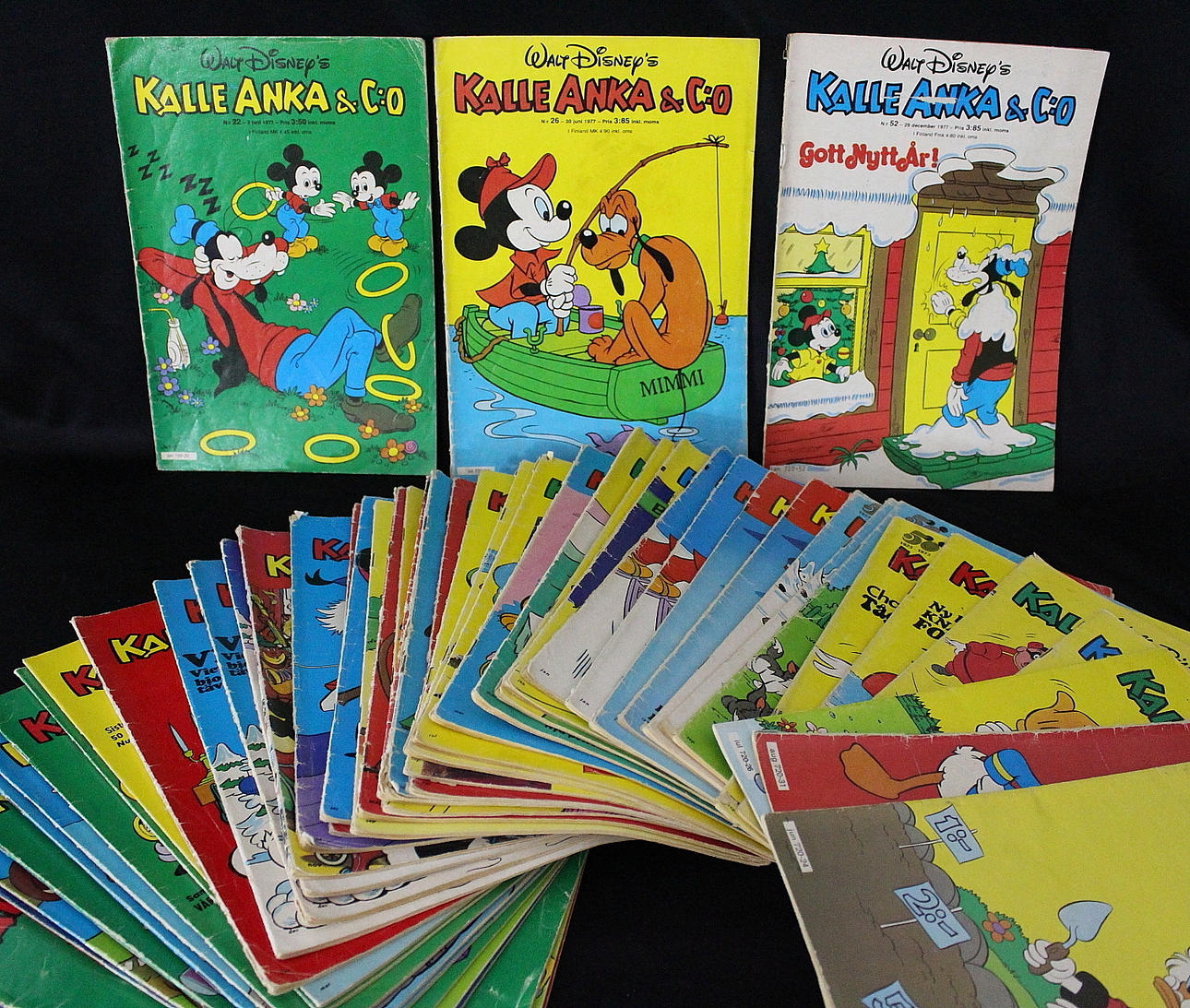 SERIETIDNINGAR, Kalle Anka 48 st 1970 -77.