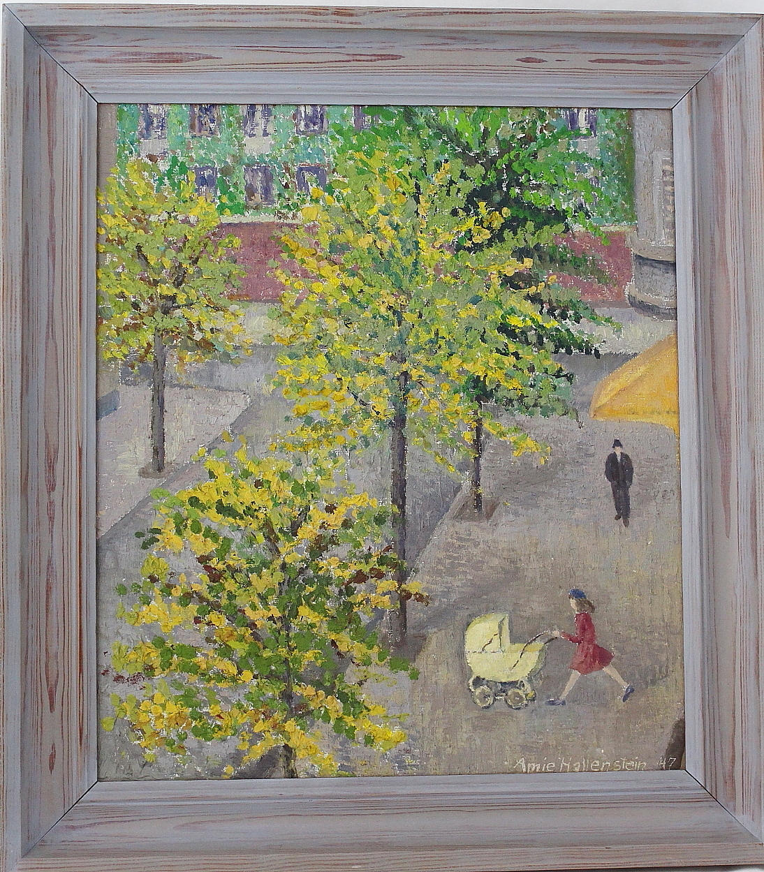 AMIE HALLENSTEIN. olja på duk, signerad och daterad 1947.