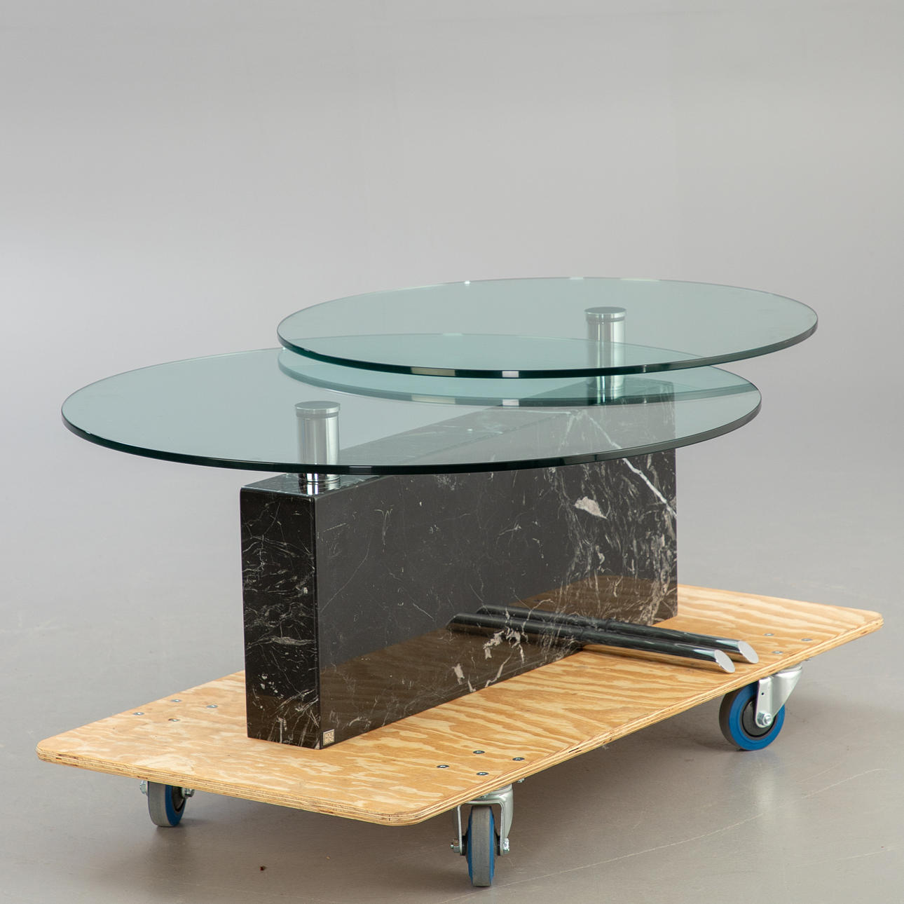 Rolf Benz. coffee table, glass and marble.