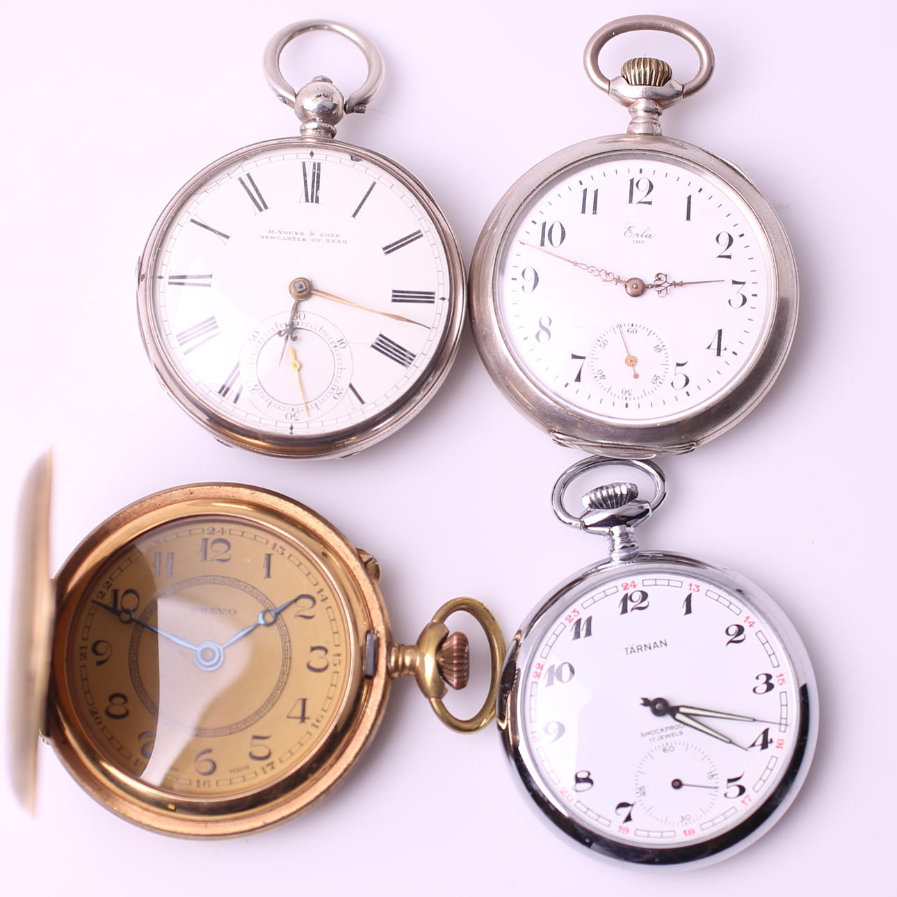 FICKUR, 4 st, M.Young / Erla / Brevo / Tärnan, 18-/1900-tal.