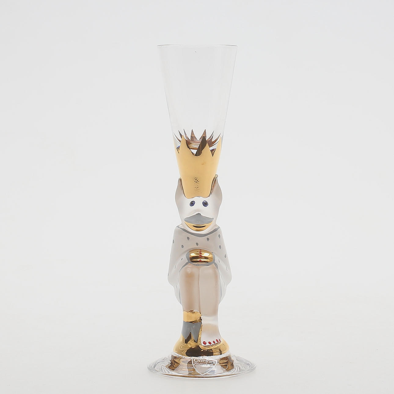 SNAPSGLAS, Minnesglas för Gunnar Cyrén, ur Nobelserien, Orrefors, samtida.