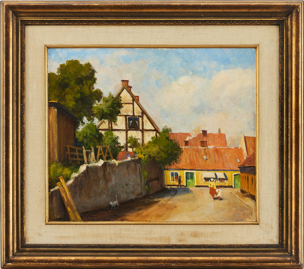 LOUIS  SPARRE. “Lilla Rådmansgatan, Simrishamn”.
