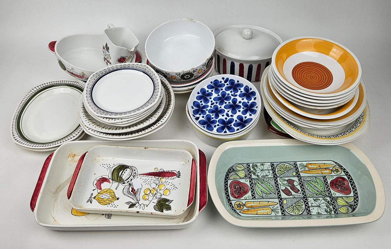 YUKO✽Gustavsberg ✽Oresund 18cm プレート3枚 Rare! Vintage