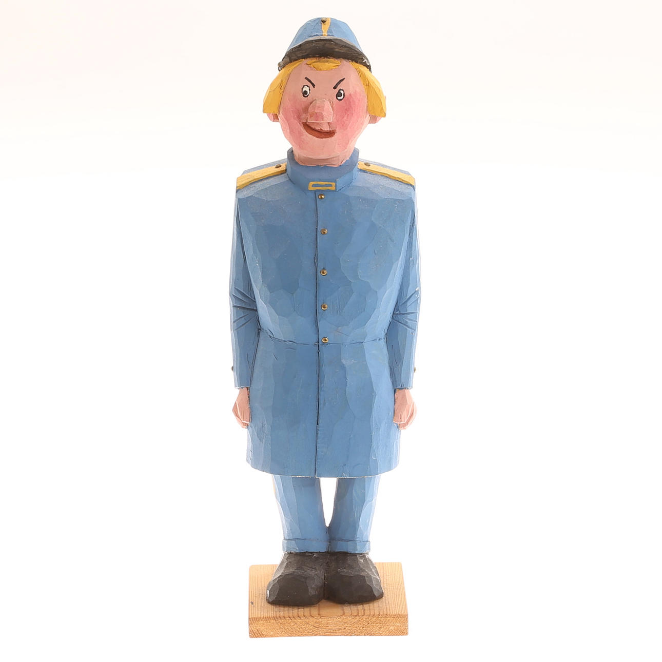 A WOODEN SCULPTURE, “91.an Karlsson, signed, dated -76.