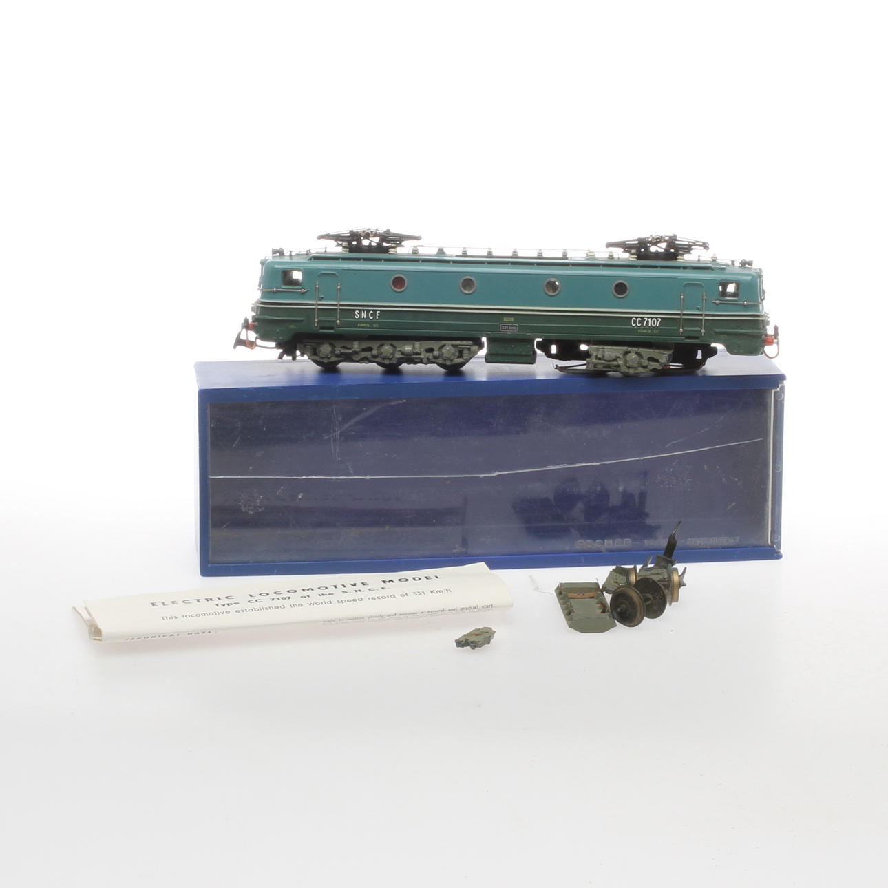 POCHER franska loket CC 7107. Metallsjuka delar. Originallåda.