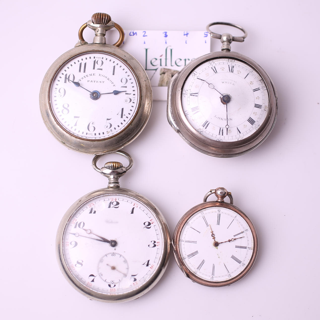 FICKUR, 4 st, Systeme Roskopf / White / Victoria / Cuivre, 18-/1900-tal.