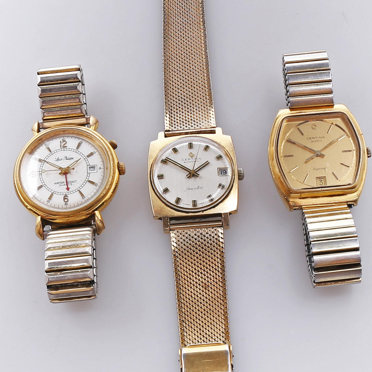 HERRARMBANDSUR 3 st, doublé, Certina, Loise Philippe.