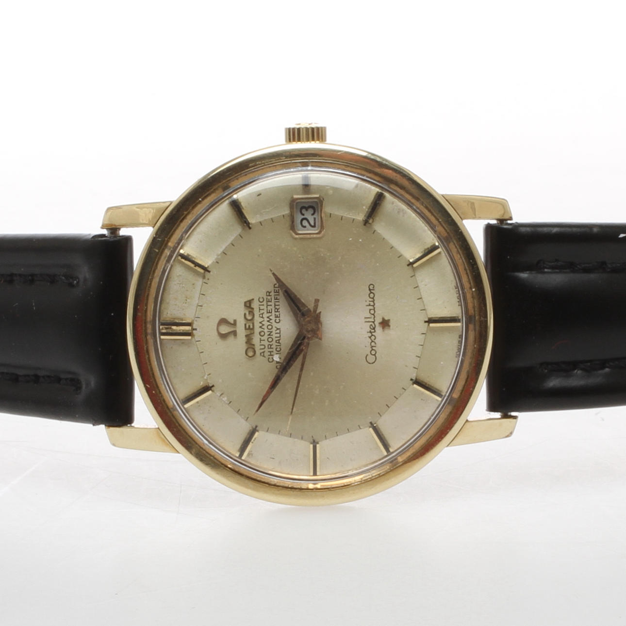 ARMBANDSUR, herr, Omega Constellation, Automatic, Chronometer, cal. 564, guld på stål.