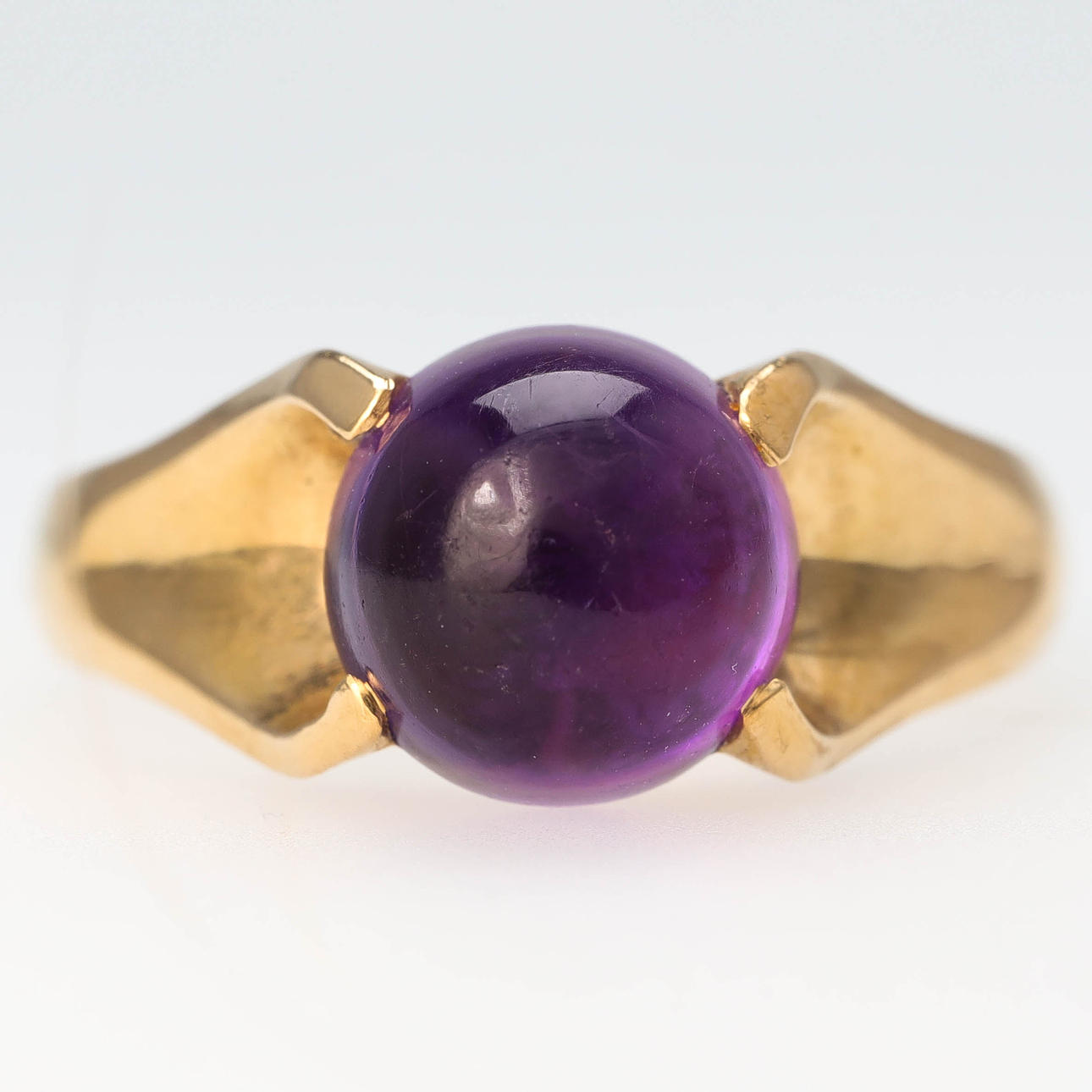 A 18k gold amethyst ring, G. Dahlgren & Co, Malmö 1965.
