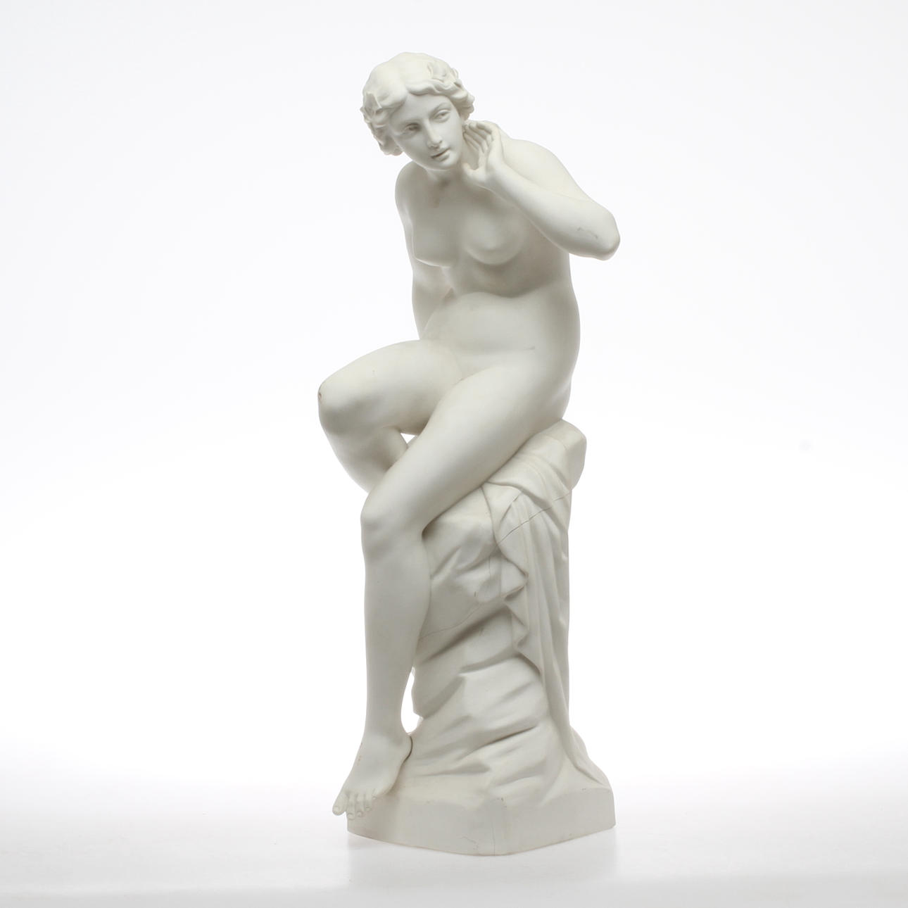 SKULPTUR, "Eko", parian, Gustavsberg, 1917.