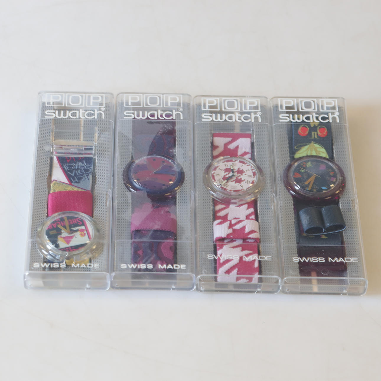 Armbandsur, 4 kpl, Pop Swatch, 1990-luku.