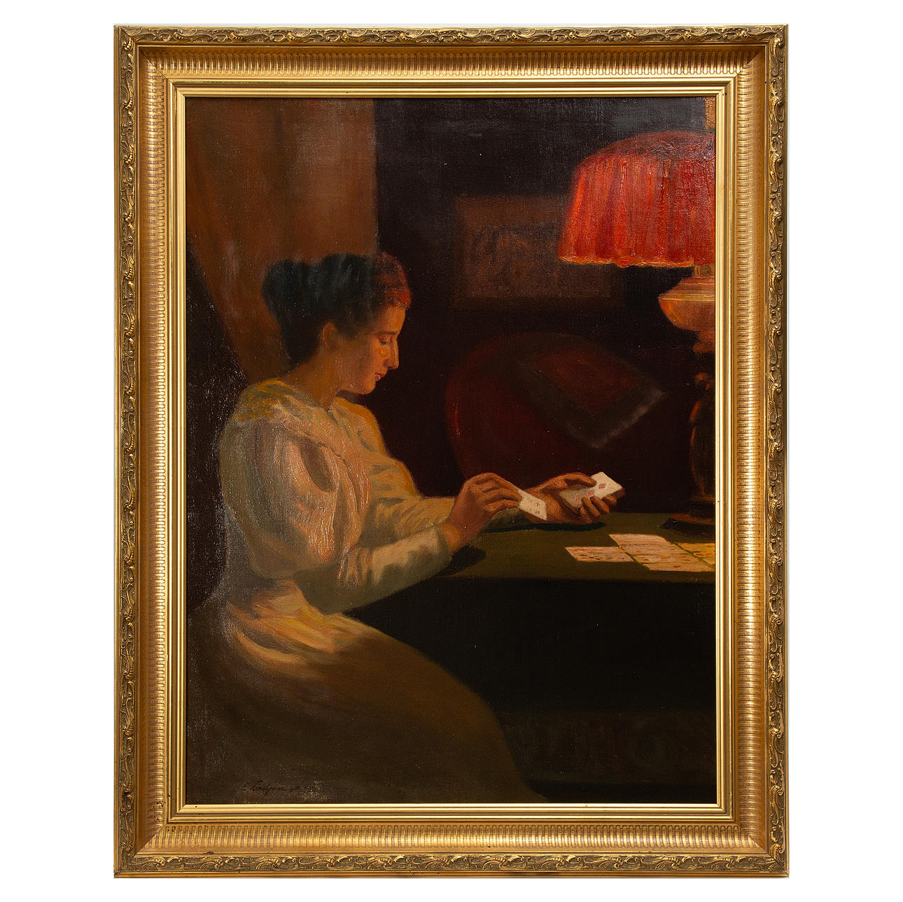 EMIL LINDGREN. Oil on canvas, signed and dated -92.