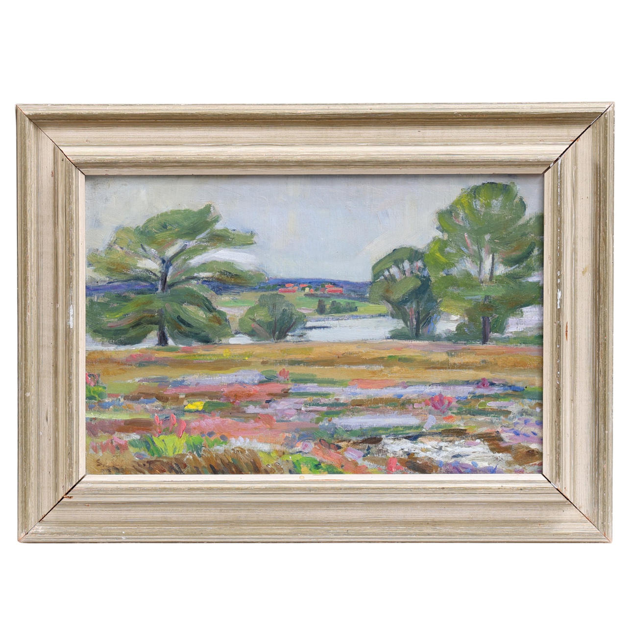 SIMON EDQVIST, landscape with trees, oil on panel, signed.