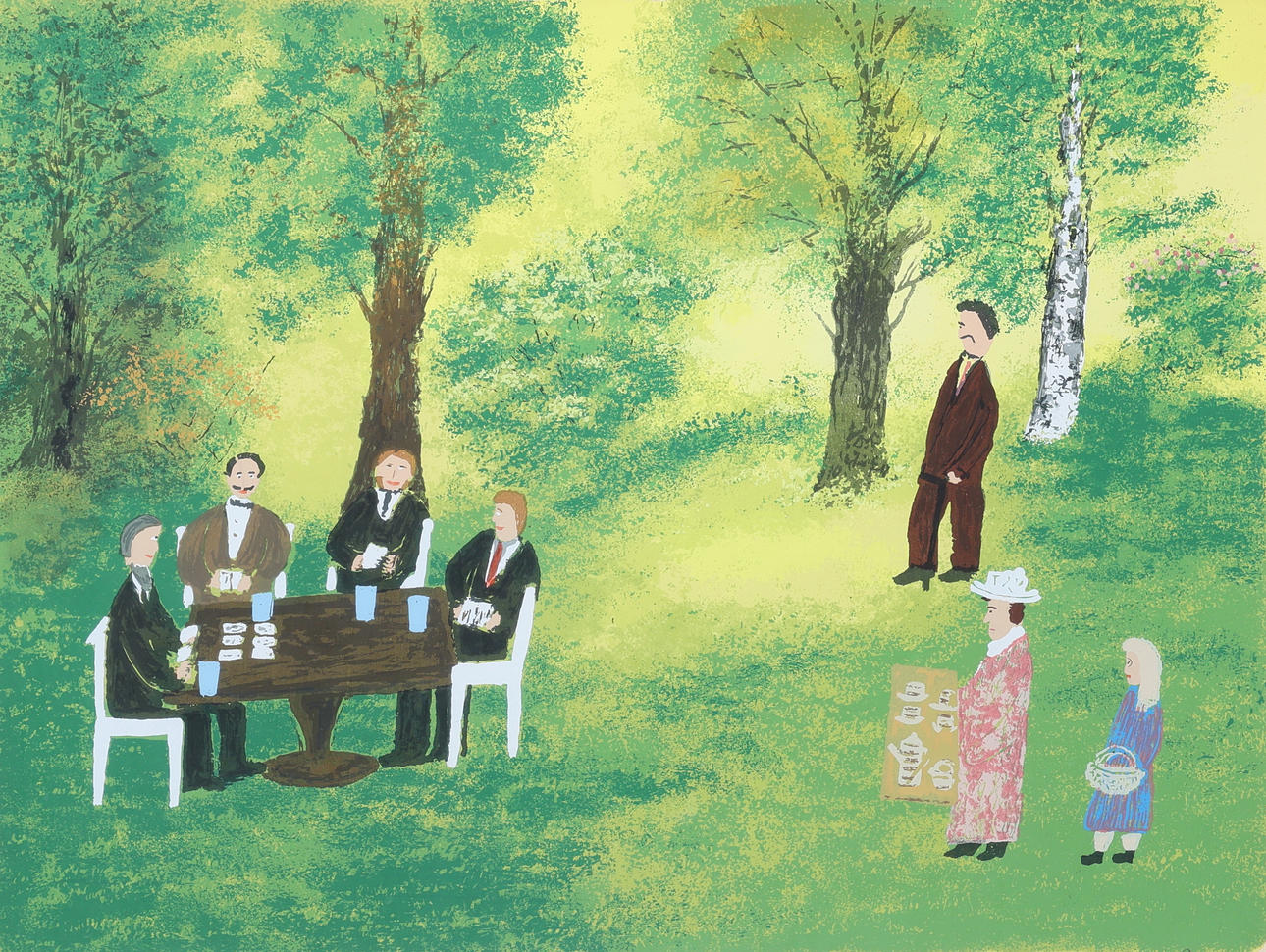 AXEL BENGTSSON, lithograph in colour, “priffe i skogen” Signed, no. 27/ ...