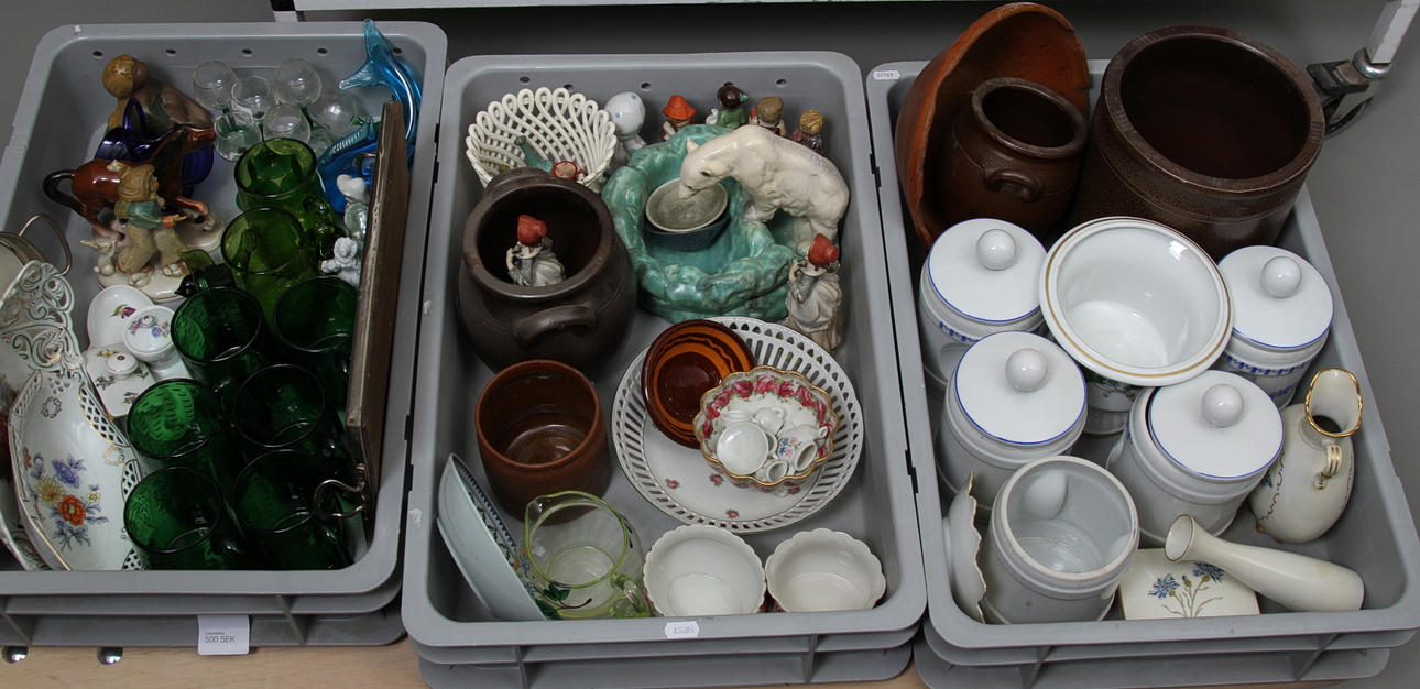 GLAS och PORSLIN, bl.a. Hackefors,1900-tal.