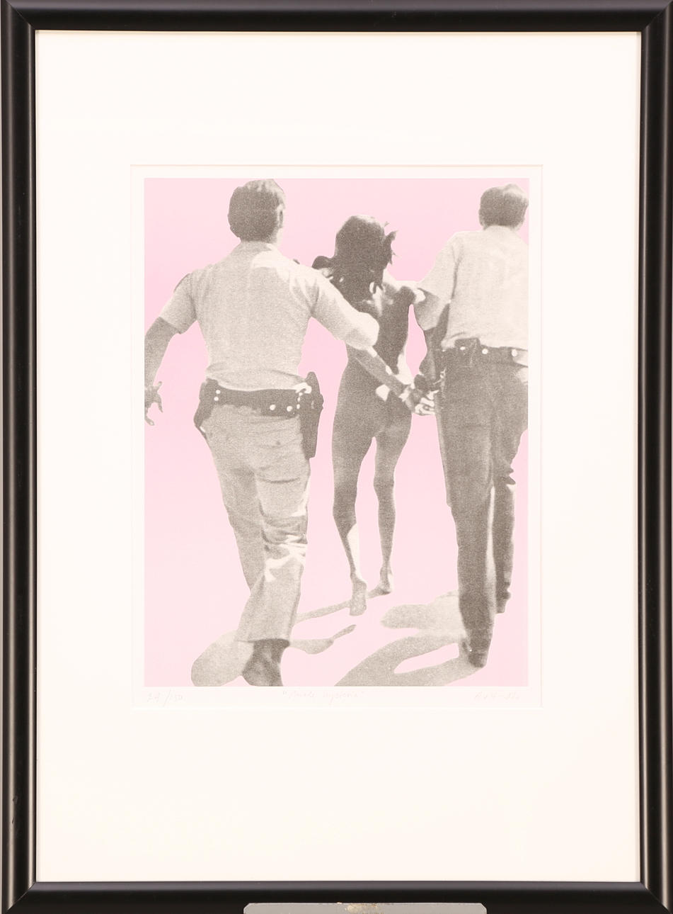 ANNIKA VON HAUSSWOLFF. TAVLA, färglitografi 24/150, signerad AvH -02, "Male Hysteria".