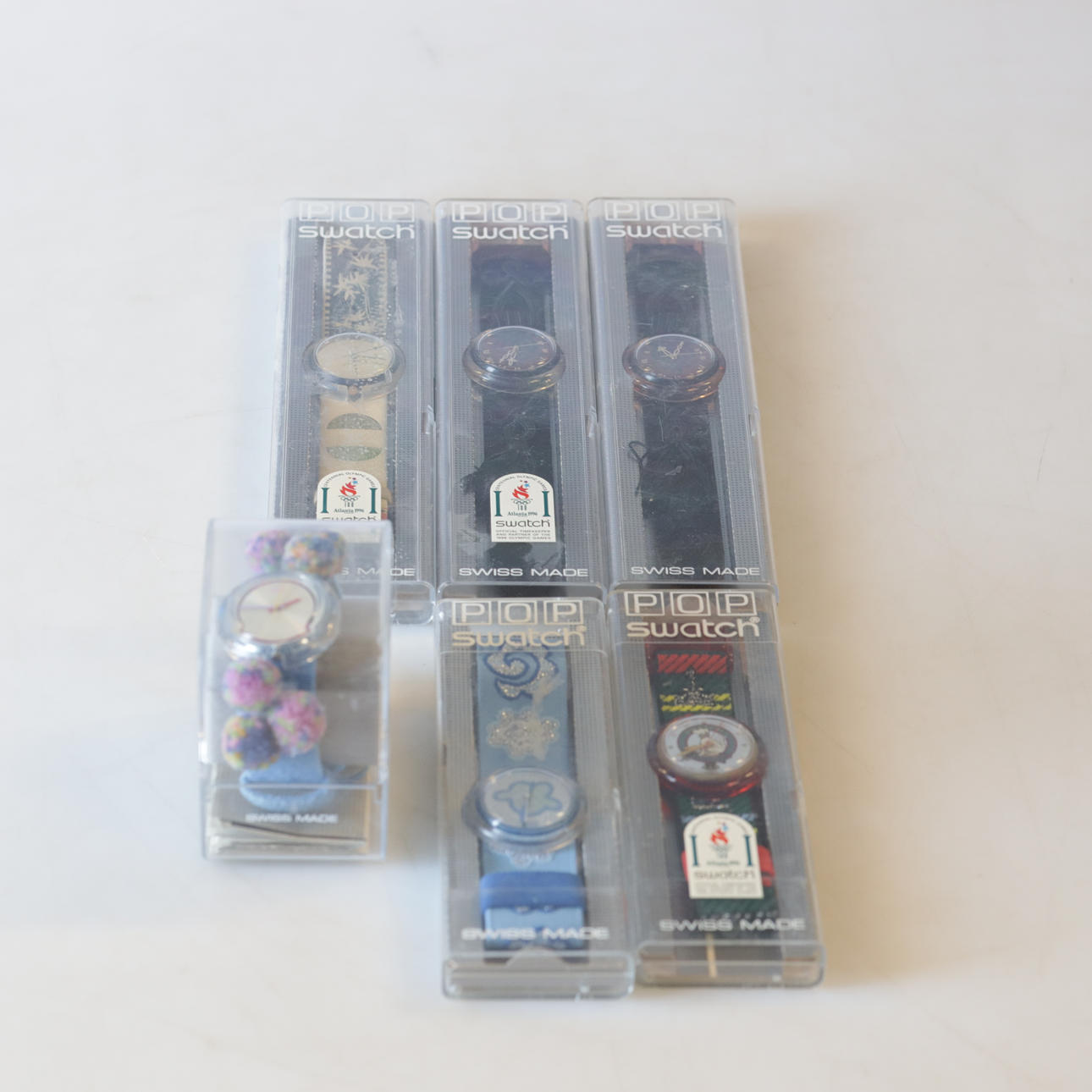 Armbandsur, 6 kpl, Pop Swatch, 1990-luku.