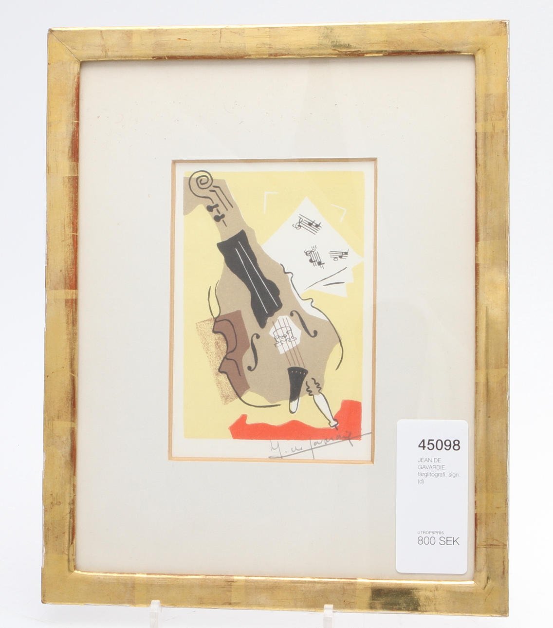 JEAN DE GAVARDIE. färglitografi, sign.